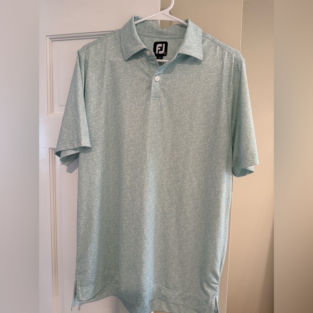 FootJoy Men's Aqua Heathered Golf Polo
